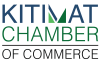Logo of the Kitimat Chamber of Commerce in navy blue and green colours